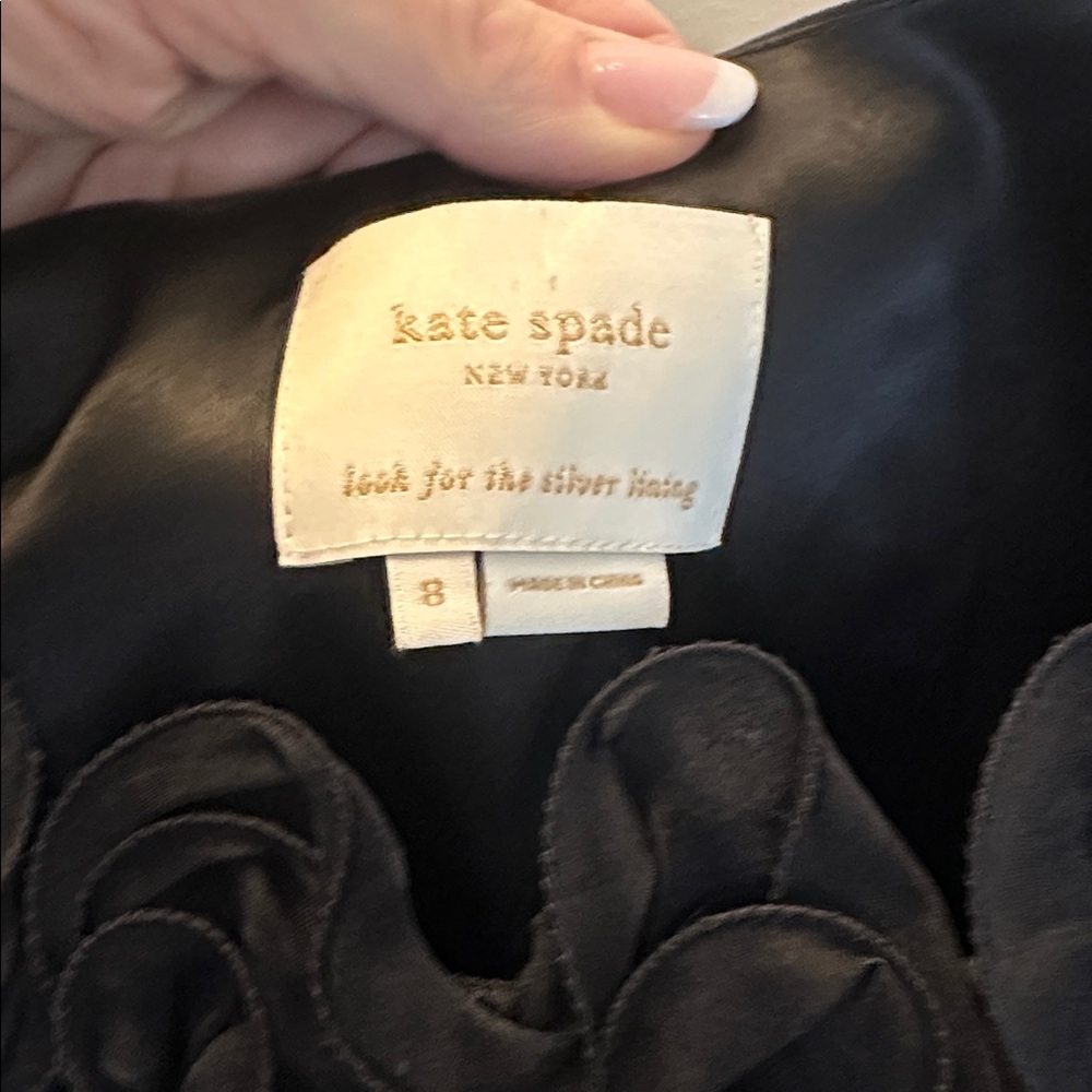 Kate Spade Black Ruffle Mini Dress - Picture 3 of 5